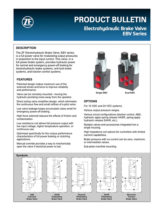 thumbnail of Application Data Sheet - Full Power Electrohydraulic Brake Systems