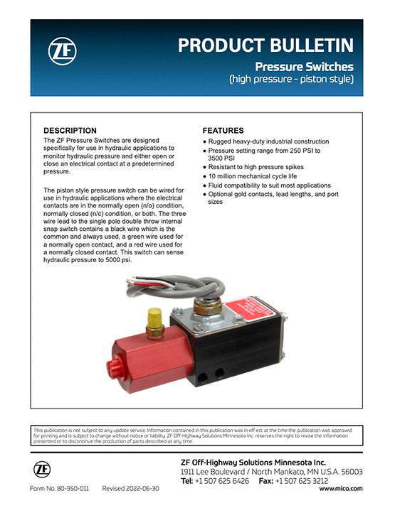 thumbnail of file: Pressure Switches